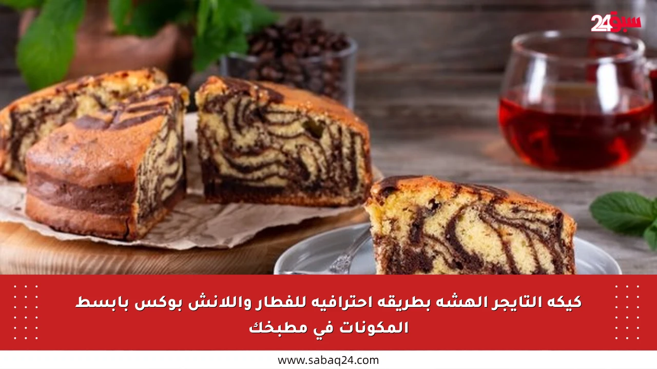كيكة التايجر الهشة بطريقة احترافية للفطار واللانش بوكس بأبسط المكونات في مطبخك